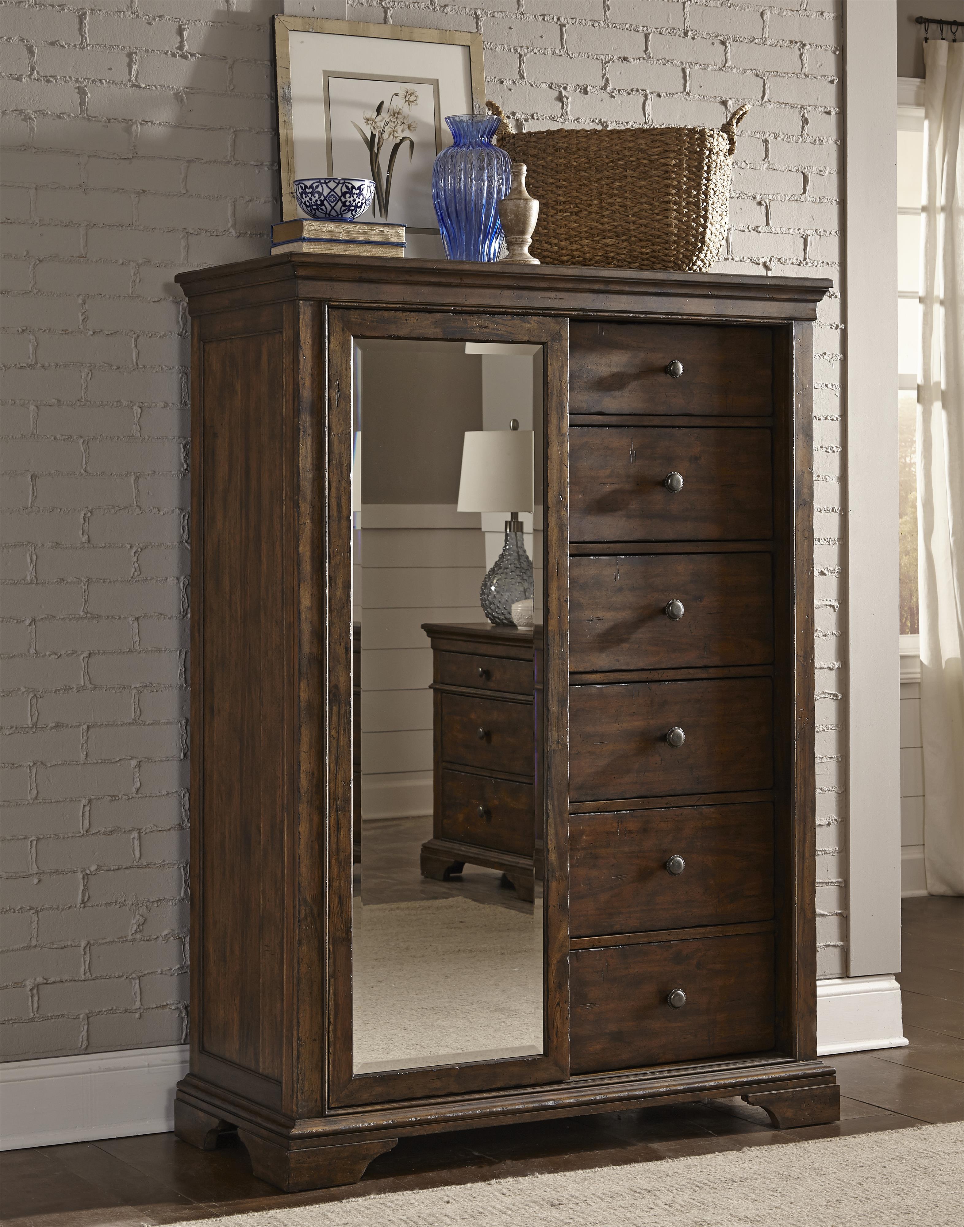 Klaussner Trisha Yearwood Home Tulsa Sliding Door Chest HomeWorld Furniture Door Chests
